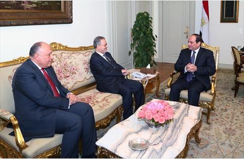 لقاء الرئيس السيسي مع وزير الخارجية اليمني